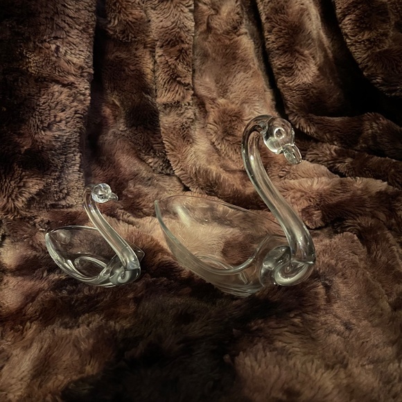 Vintage Duncan & Miller Pall Mall Swan Dish-Clear Glass - Picture 2 of 6